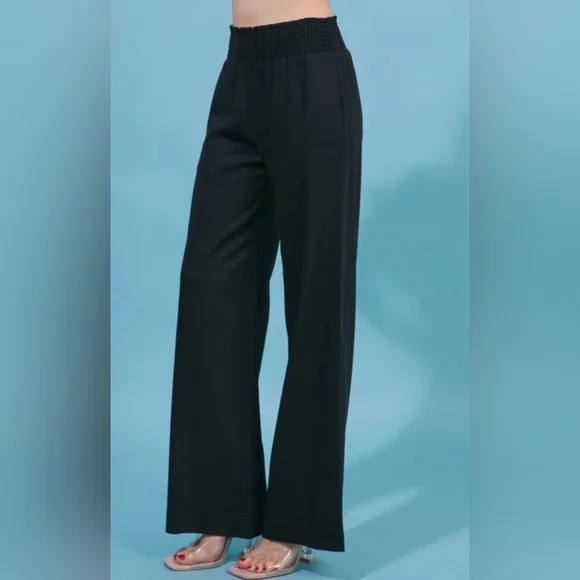 #16 🛑M, L Linen Pants with Smocked Waist - Picture 6 of 14